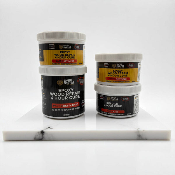 Evermend Epoxy Wood Repair: 4 Hour Self Mix Pot
