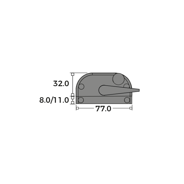 Modern Fastener with Lock for Sash Window - PVD Brass