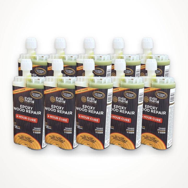 Evermend 4 Hour Cure epoxy wood repair, 10 cartridge pack