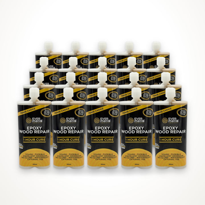 Evermend 1 Hour Cure epoxy wood repair, 20 cartridge pack