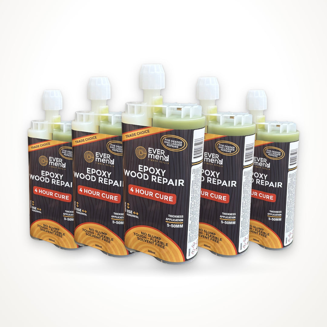 Evermend 4 Hour Cure epoxy wood repair, 5 cartridge pack