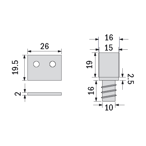 Locking Window Stop - Antique Brass 19mm