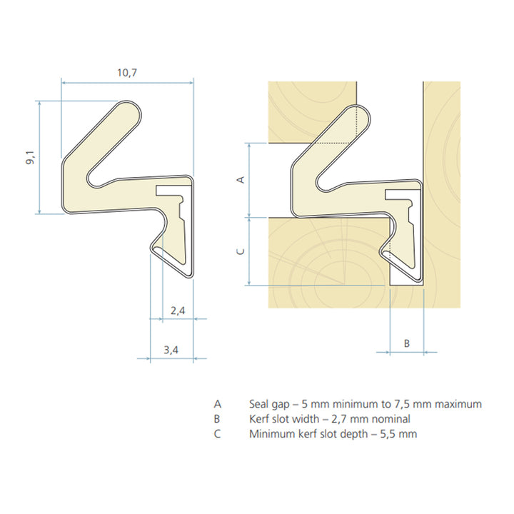 Schlegel QL3009 (AQ21) Aquamac 21 Weatherseal - White