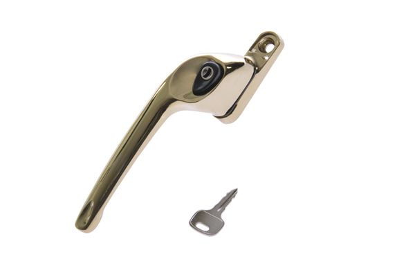 Maxim Security Handle - Left Handed - Polished Brass