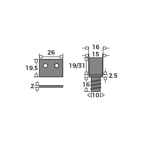 Locking Window Stop - Polished Brass 19mm