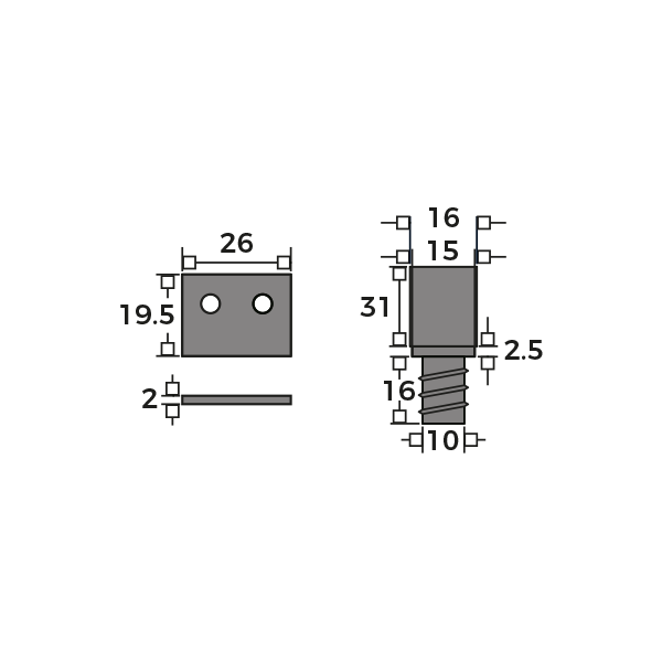 Secure Window Stop - Non Locking  - Polished Brass